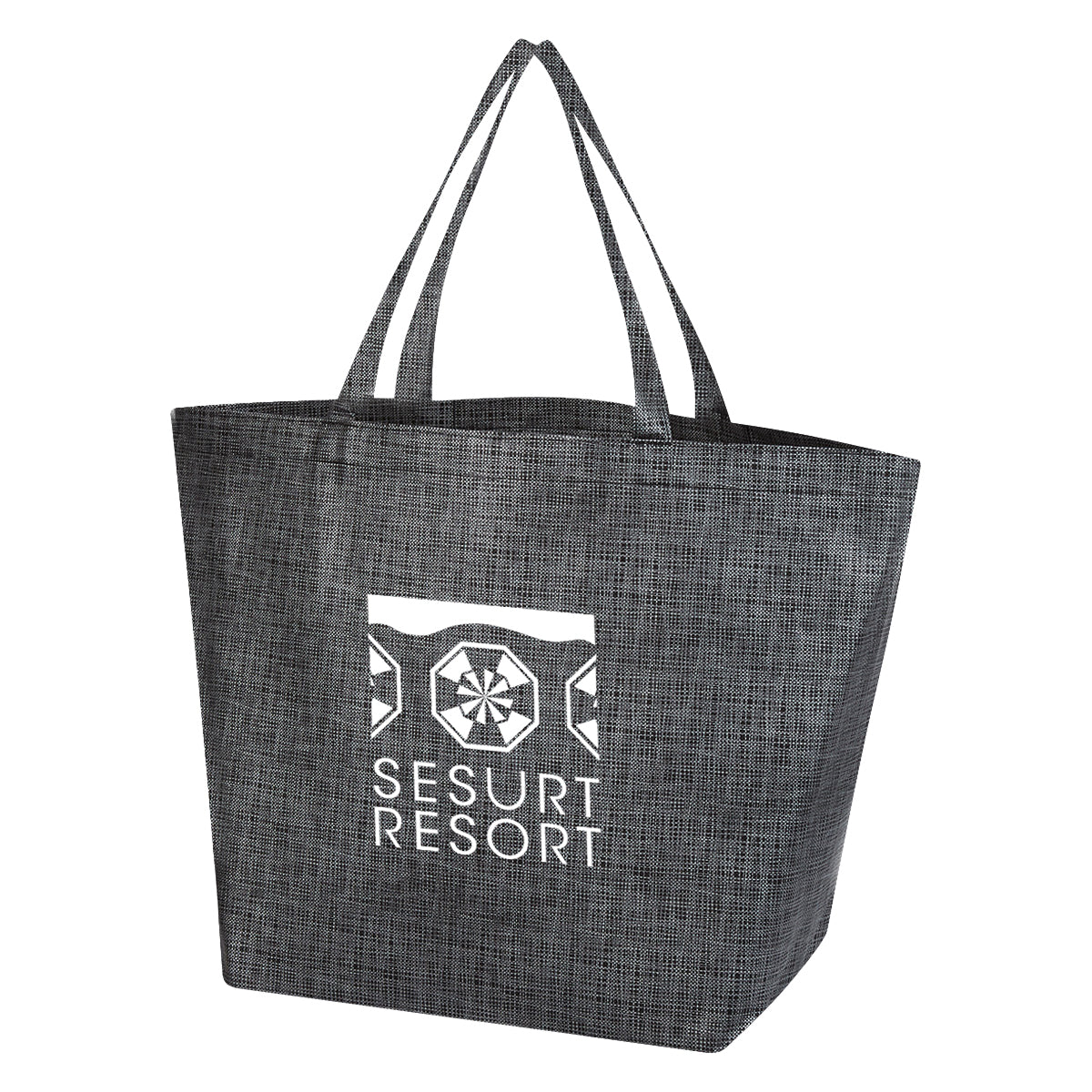 Crosshatch Non-Woven Shopper Tote Bag