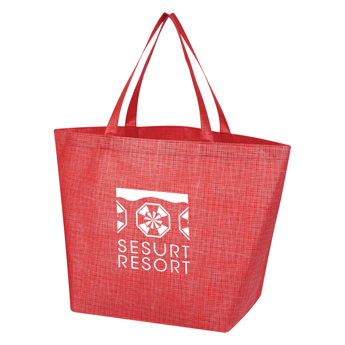 Crosshatch Non-Woven Shopper Tote Bag