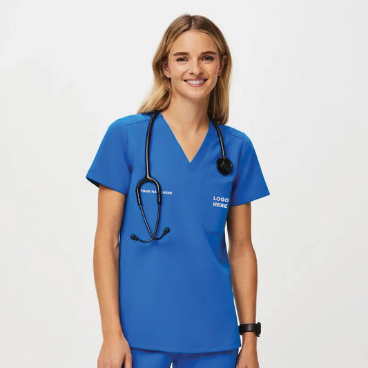 Custom Womens Royal Blue Scrub Kit