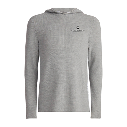 G/FORE Men's Waffle Stitch Merino Wool Hooded Sweater Cottonwood