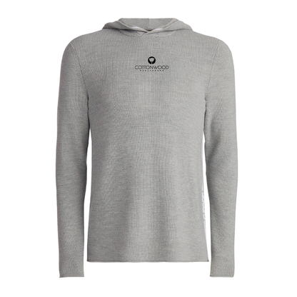 G/FORE Men's Waffle Stitch Merino Wool Hooded Sweater Cottonwood