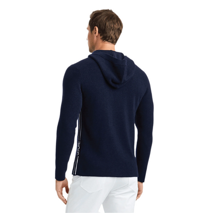 G/FORE Men's Waffle Stitch Merino Wool Hooded Sweater Villa