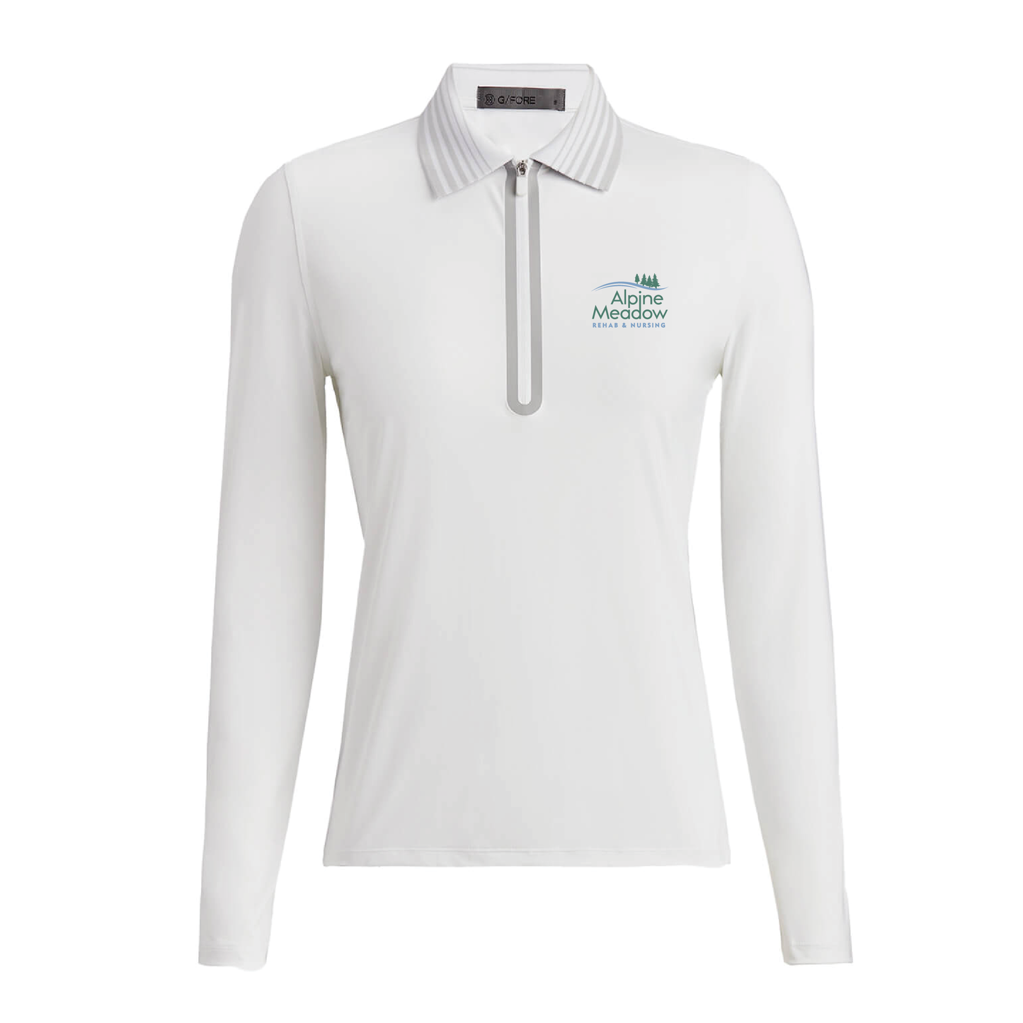 G/FORE Women's Silky Tech Nylon Quarter-Zip Polo Alpine Meadow