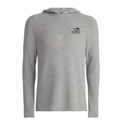 G/FORE Men's Waffle Stitch Merino Wool Hooded Sweater Alpine Meadow