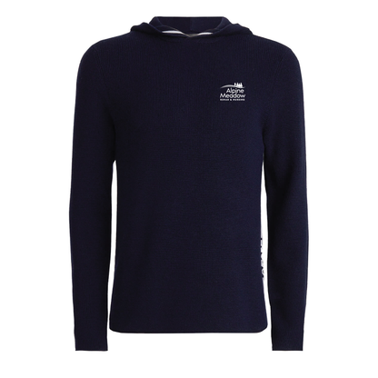 G/FORE Men's Waffle Stitch Merino Wool Hooded Sweater Alpine Meadow