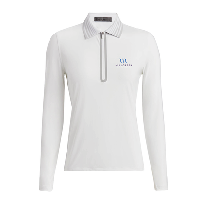 G/FORE Women's Silky Tech Nylon Quarter-Zip Polo Millcreek