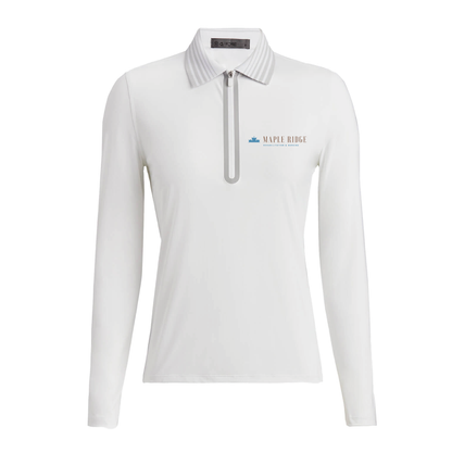 G/FORE Women's Silky Tech Nylon Quarter-Zip Polo Maple Ridge