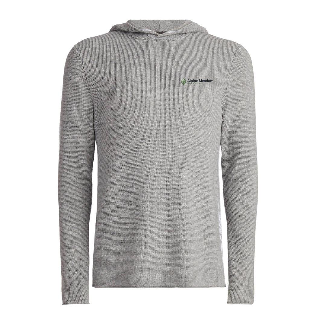 G/FORE Men's Waffle Stitch Merino Wool Hooded Sweater Alpine Meadow