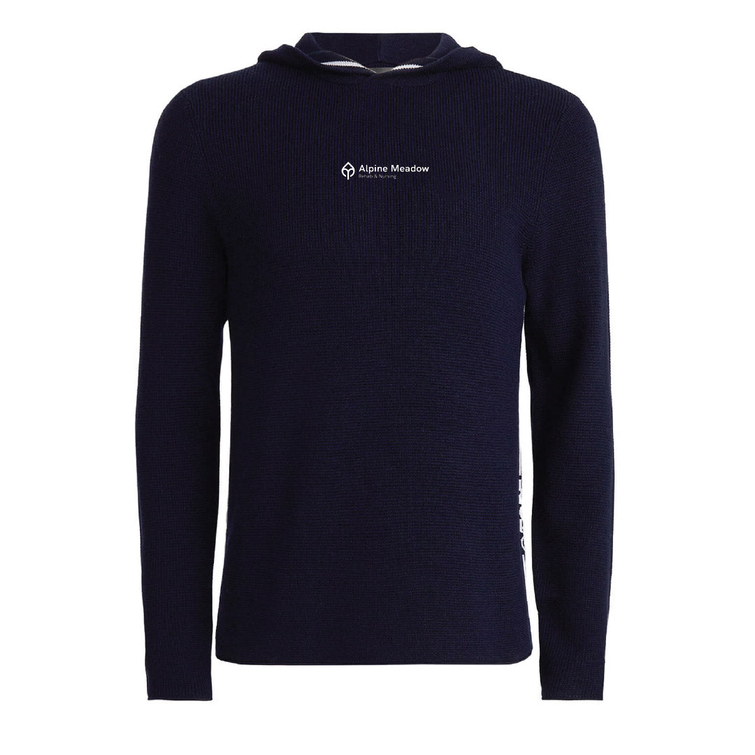 G/FORE Men's Waffle Stitch Merino Wool Hooded Sweater Alpine Meadow