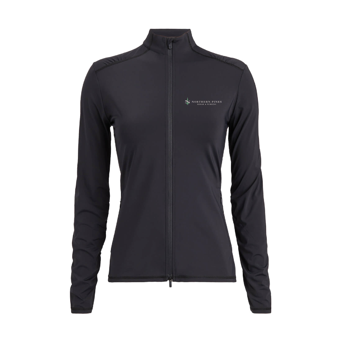 G/FORE Women's Silky Tech Nylon Ruched Full-Zip Layer Northern Pines