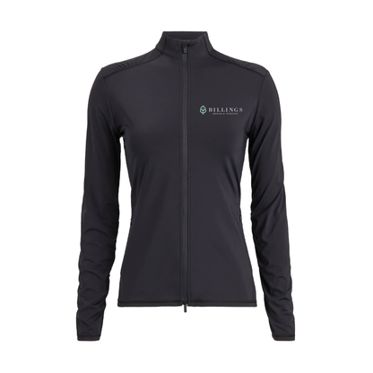 G/FORE Women's Silky Tech Nylon Ruched Full-Zip Layer Billings Rehab