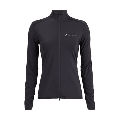 G/FORE Women's Silky Tech Nylon Ruched Full-Zip Layer Alpine Meadow
