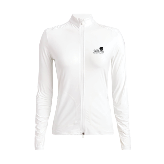 G/FORE Women's Silky Tech Nylon Ruched Full-Zip Layer Little Cottonwood