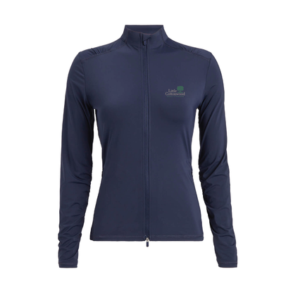 G/FORE Women's Silky Tech Nylon Ruched Full-Zip Layer Little Cottonwood