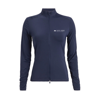 G/FORE Women's Silky Tech Nylon Ruched Full-Zip Layer Maple Ridge