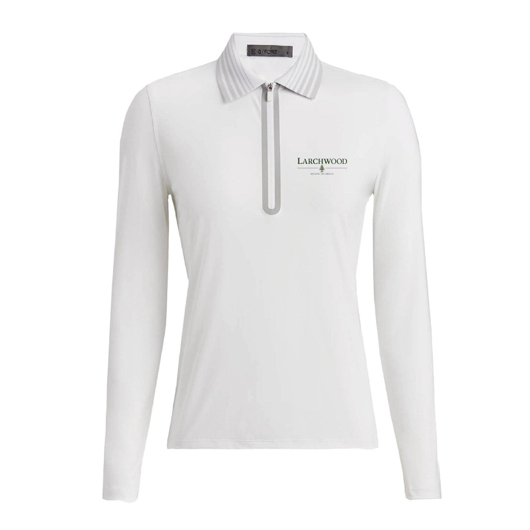 G/FORE Women's Silky Tech Nylon Quarter-Zip Polo Larchwood
