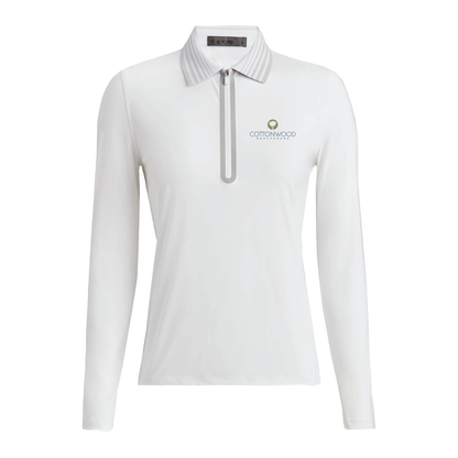 G/FORE Women's Silky Tech Nylon Quarter-Zip Polo Cottonwood
