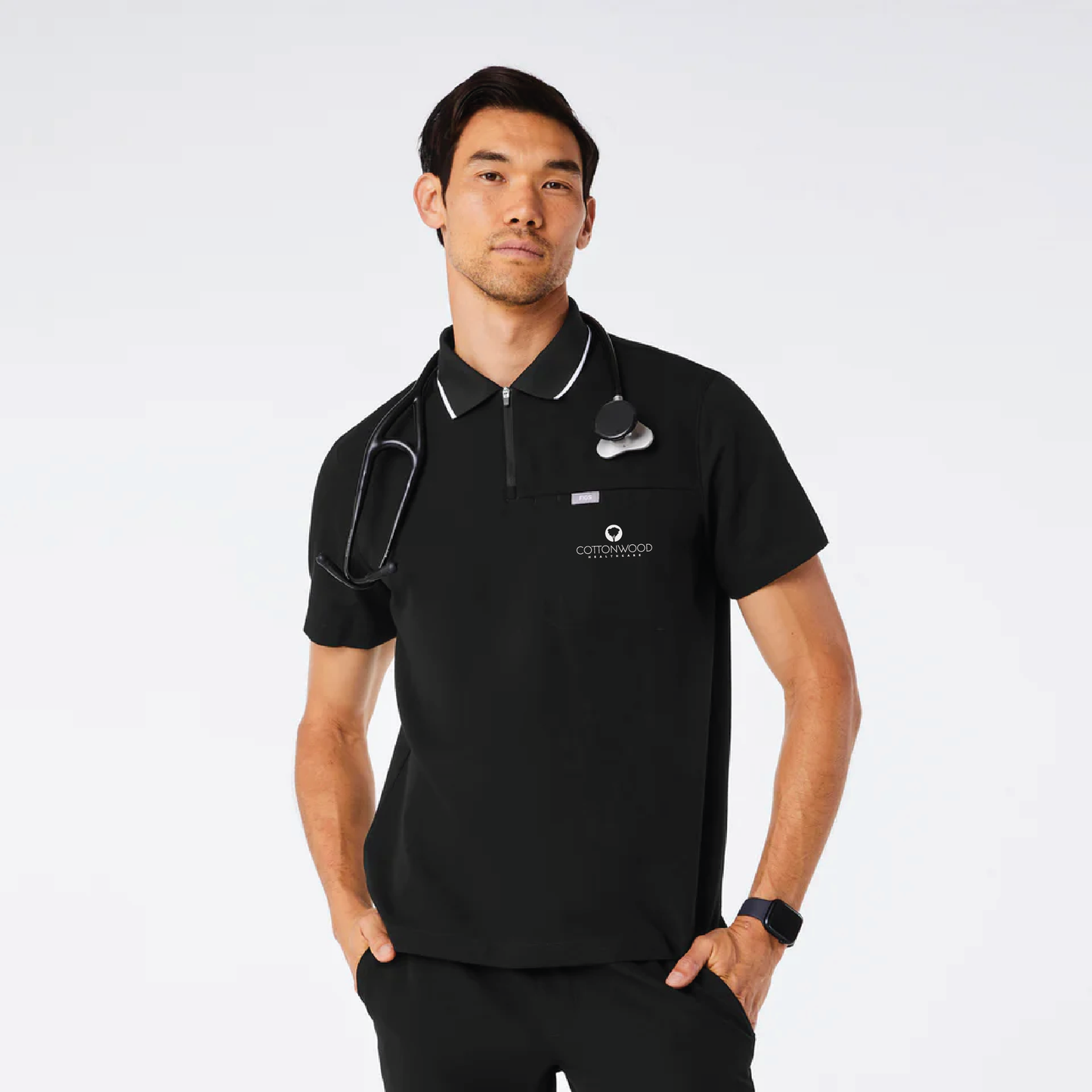 Jasper Polo Scrub Top Cottonwood
