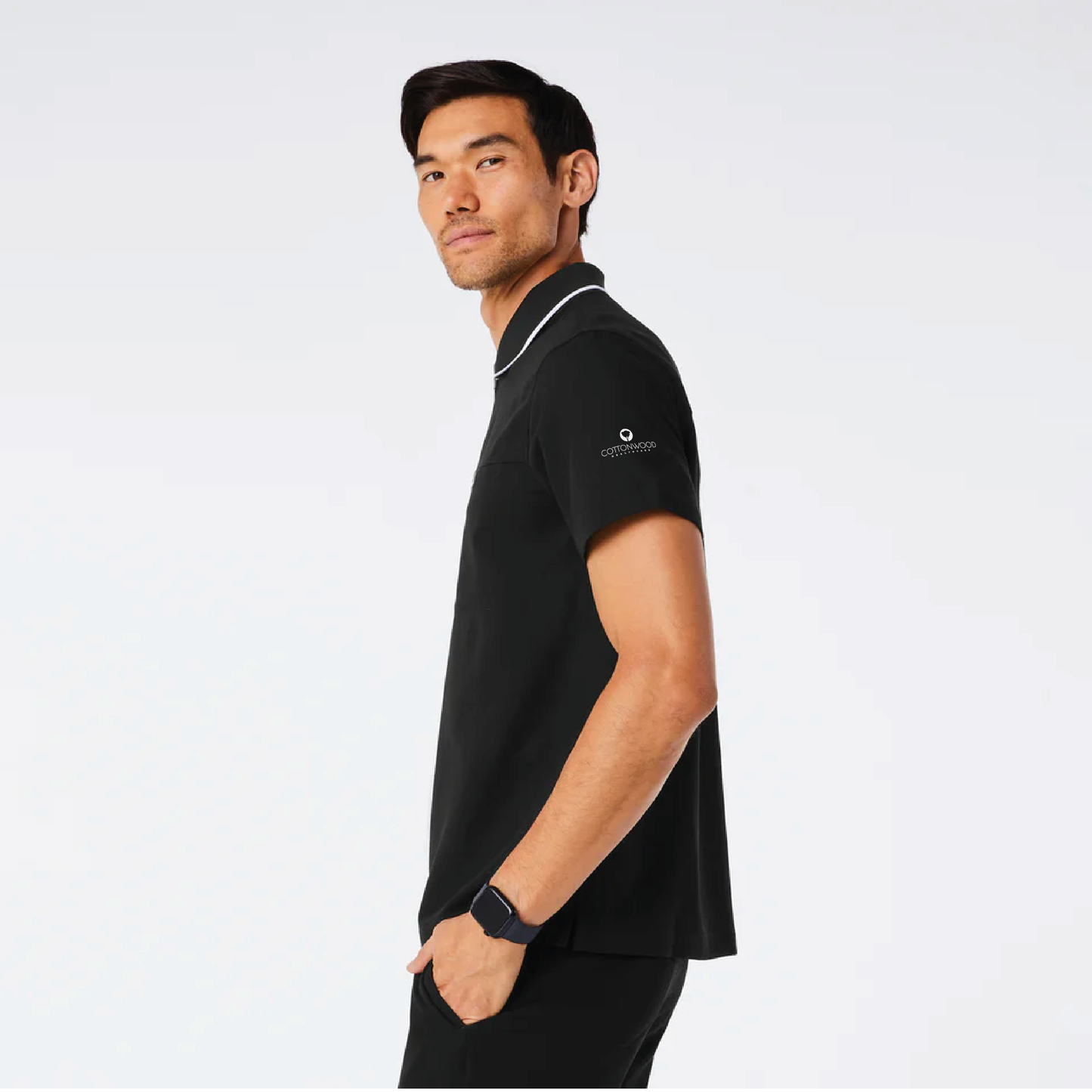 Jasper Polo Scrub Top Cottonwood