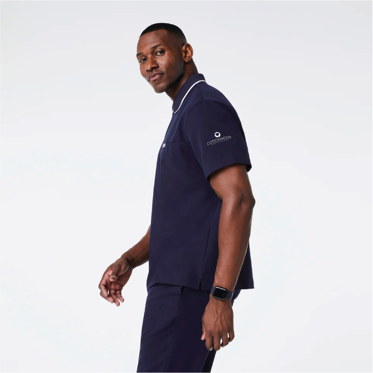 Jasper Polo Scrub Top Cottonwood