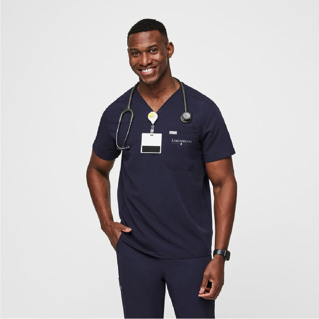 Leon Three-Pocket Scrub Top Larchwood