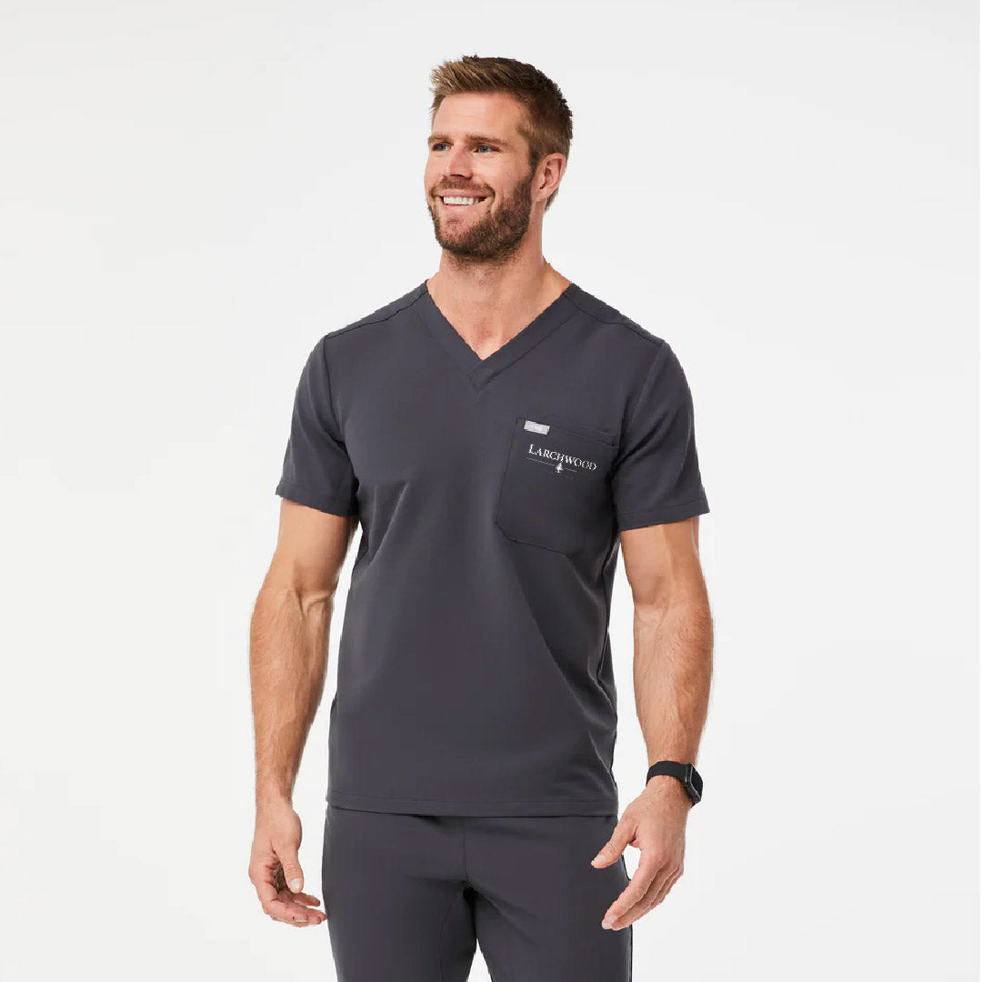 Leon Three-Pocket Scrub Top Larchwood