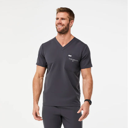 Leon Three-Pocket Scrub Top Larchwood