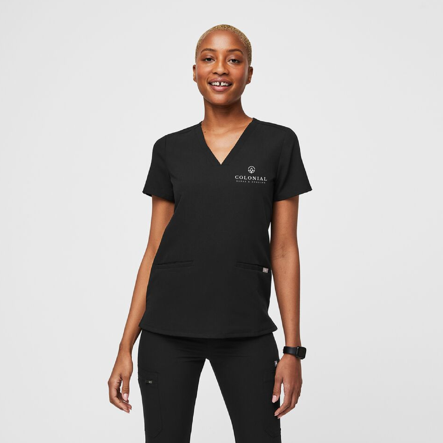 Casma Three-Pocket Scrub Top Colorado