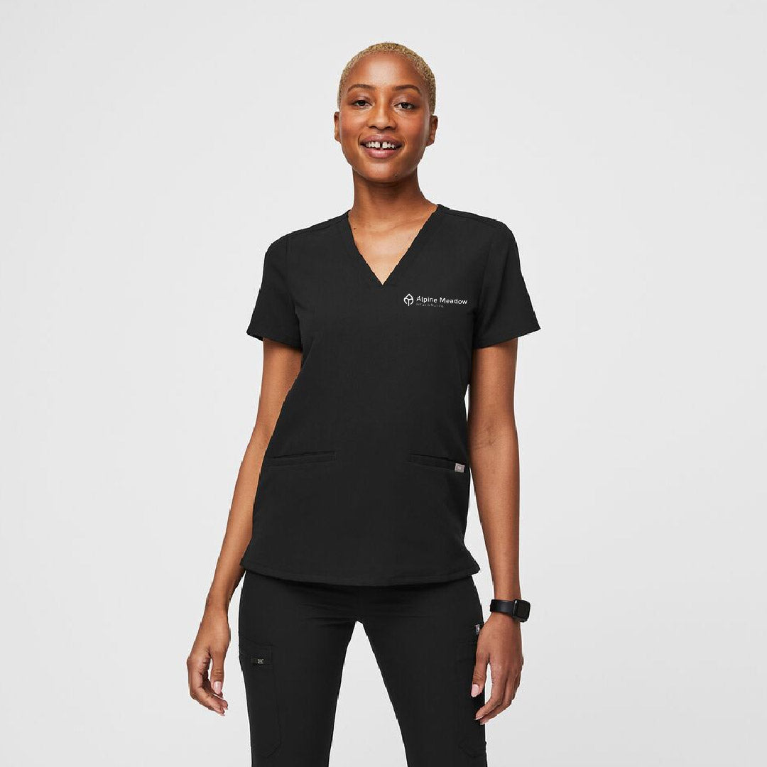 Casma Three-Pocket Scrub Top Alpine Meadow