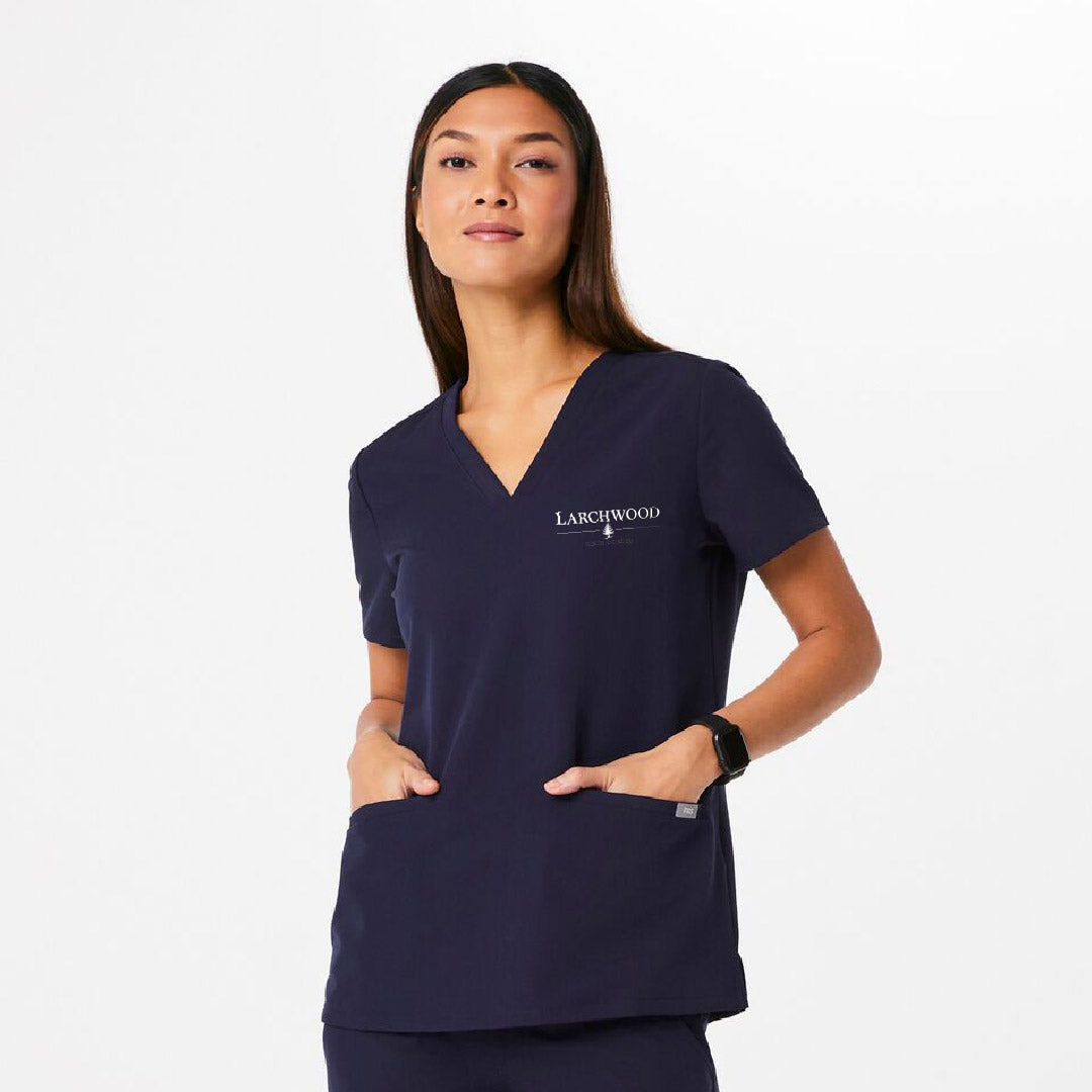 Casma Three-Pocket Scrub Top Larchwood