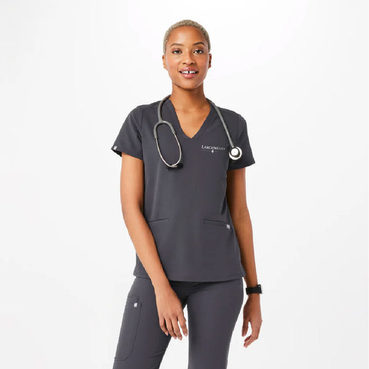 Casma Three-Pocket Scrub Top Larchwood