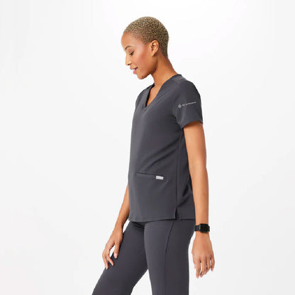 Casma Three-Pocket Scrub Top Alpine Meadow
