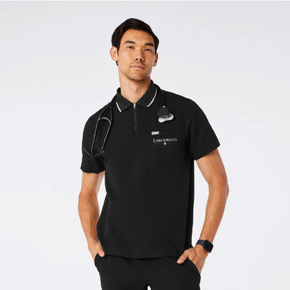 Jasper Polo Scrub Top Larchwood