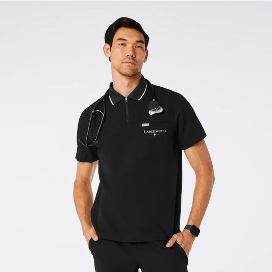 Jasper Polo Scrub Top Larchwood