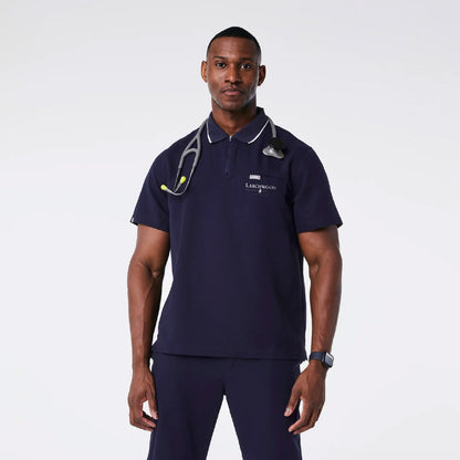 Jasper Polo Scrub Top Larchwood
