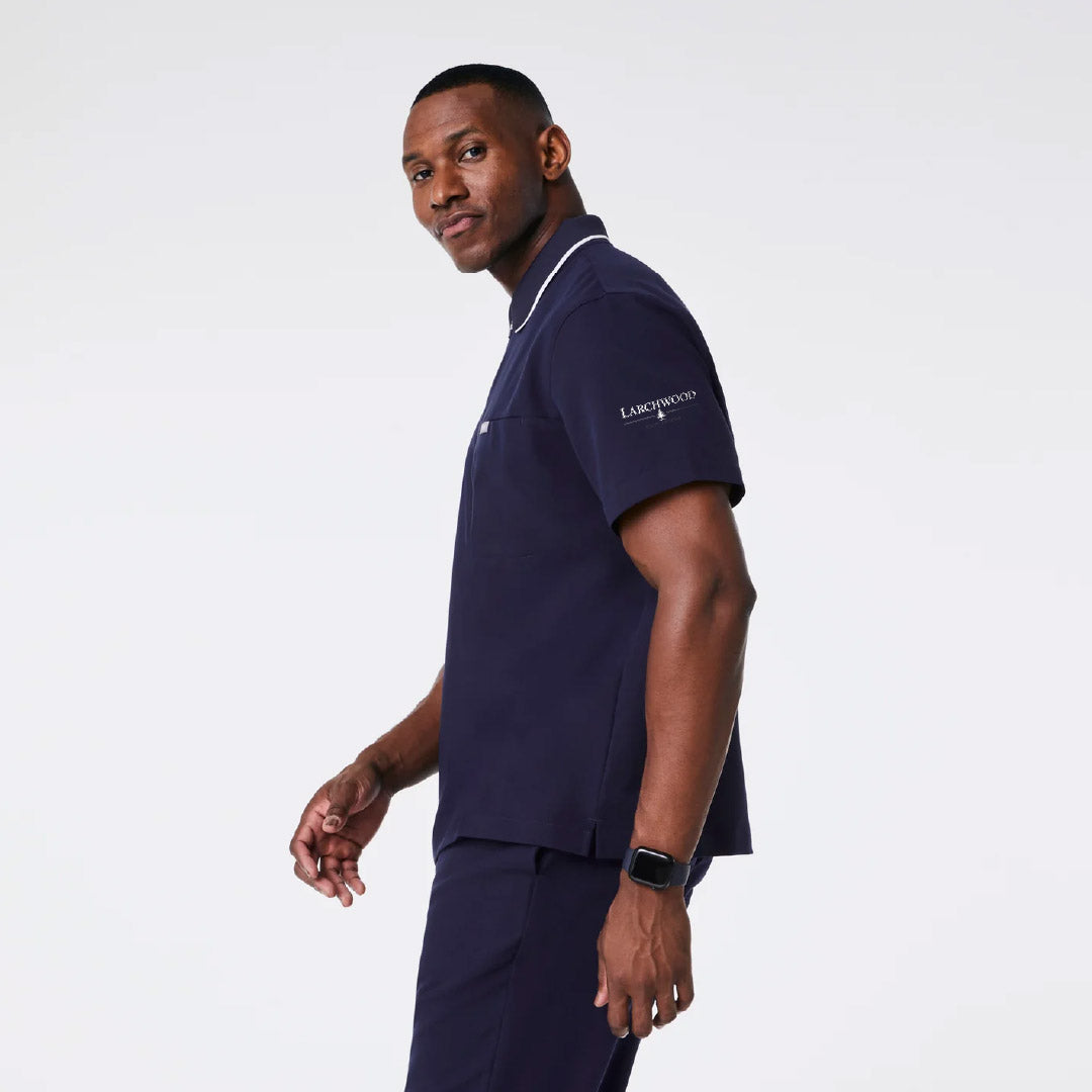 Jasper Polo Scrub Top Larchwood